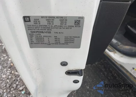 2011 GMC Acadia Sle из США, поврежденный, VIN 1GKKVPED6BJ147326